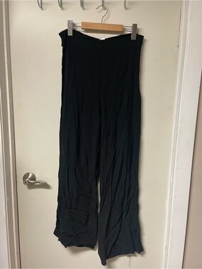 Aritzia Wilfred Wide-Leg Black Pants Size 10